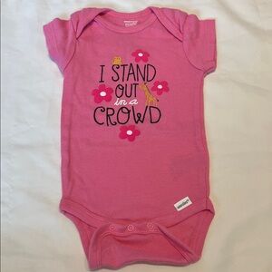 “Bundle 10/$13” Onesie brand 6-9m Pink Baby bodysuit with Fun Print